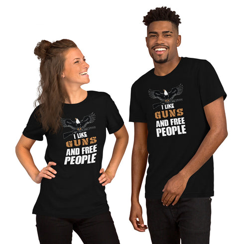 I Like Guns and Free People Short-sleeve unisex t-shirt - Mainstream Freedom